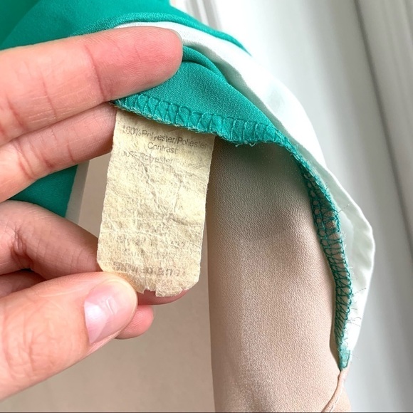 Final Touch Teal Green Short Sleeve Round Neck Lightweight Blouse Women Medium - Picture 5 of 8